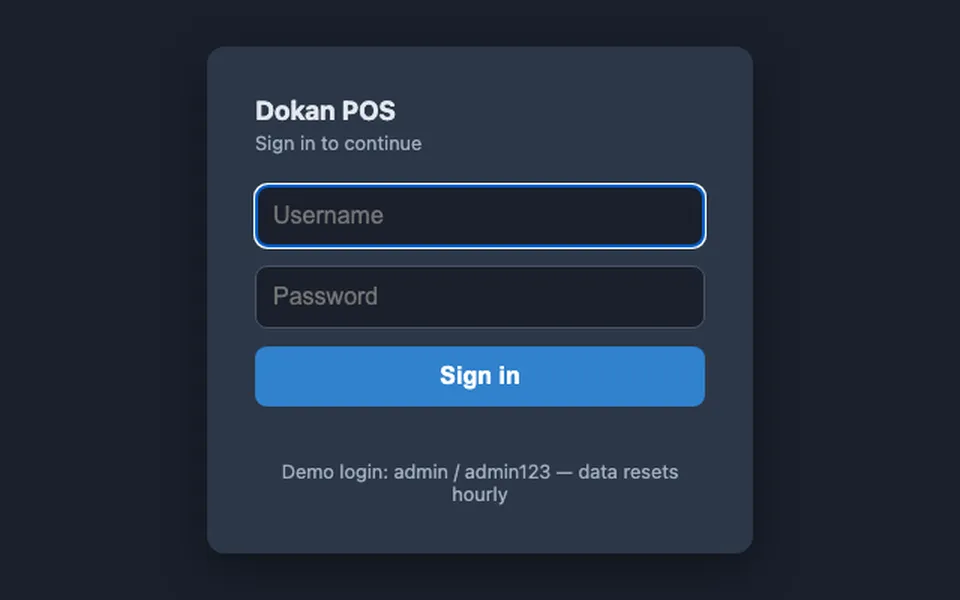 Pharma POS Web demo screenshot
